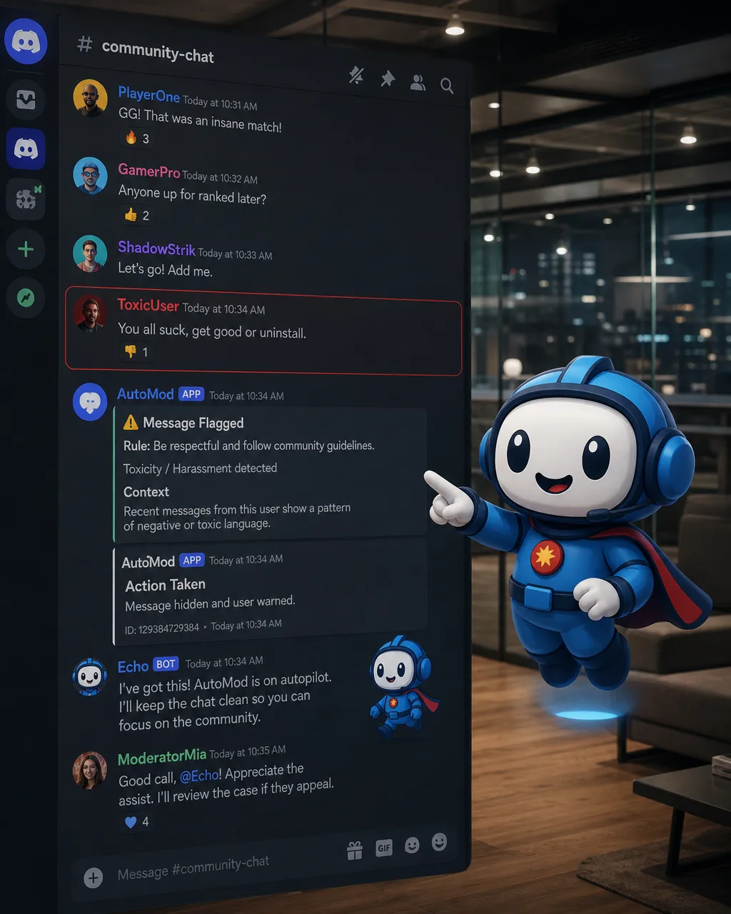 Smart moderering i Echo Bot